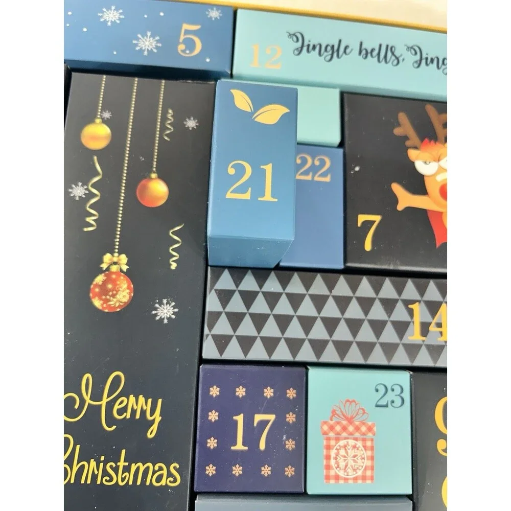 DIY Empty Box Christmas Advent Calendar 24 Day Countdown Reusable
